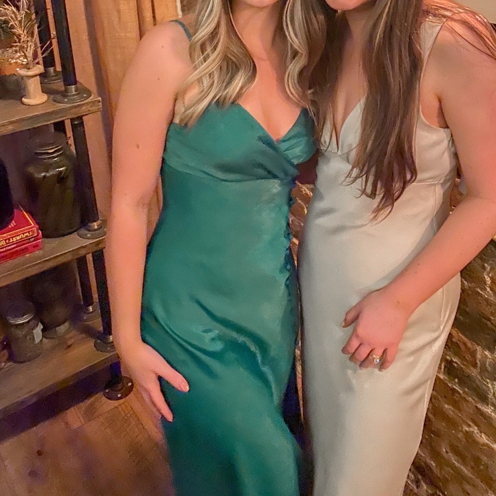 Green midi Zara dress